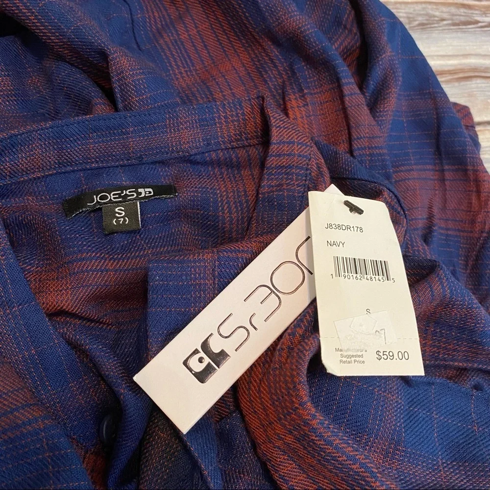 Joe’s Plaid Babydoll Mini Dress Sz S (7)